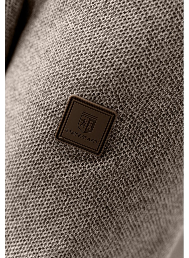 State of Art pullover ronde hals mouline taupe