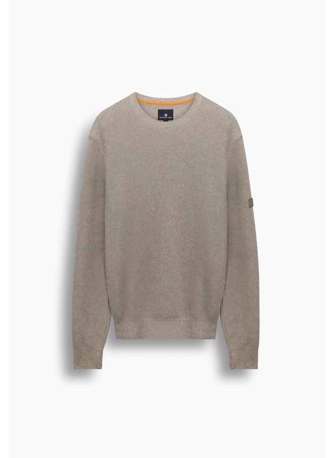 State of Art pullover ronde hals mouline taupe