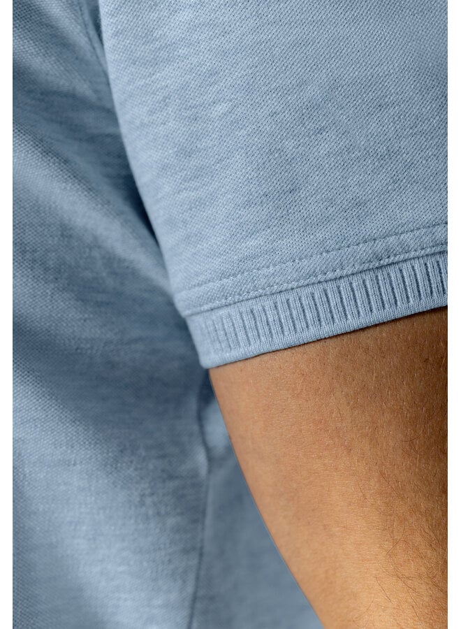 State of Art pique polo korte mouw blue