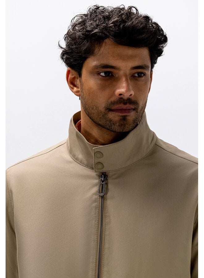 State of Art kort zomerjack taupe