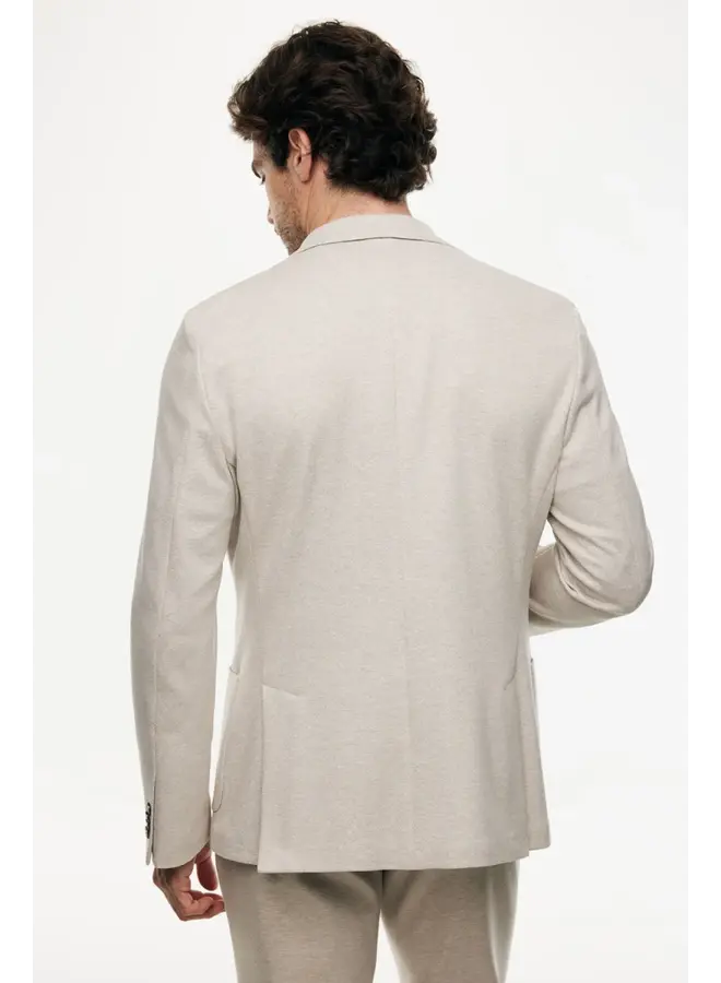 Gentiluomo jersey colbert licht beige