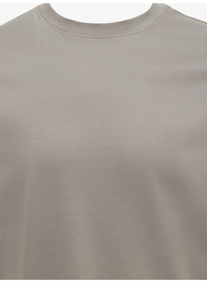 Gentiluomo gemerceriseerd t-shirt korte mouw taupe