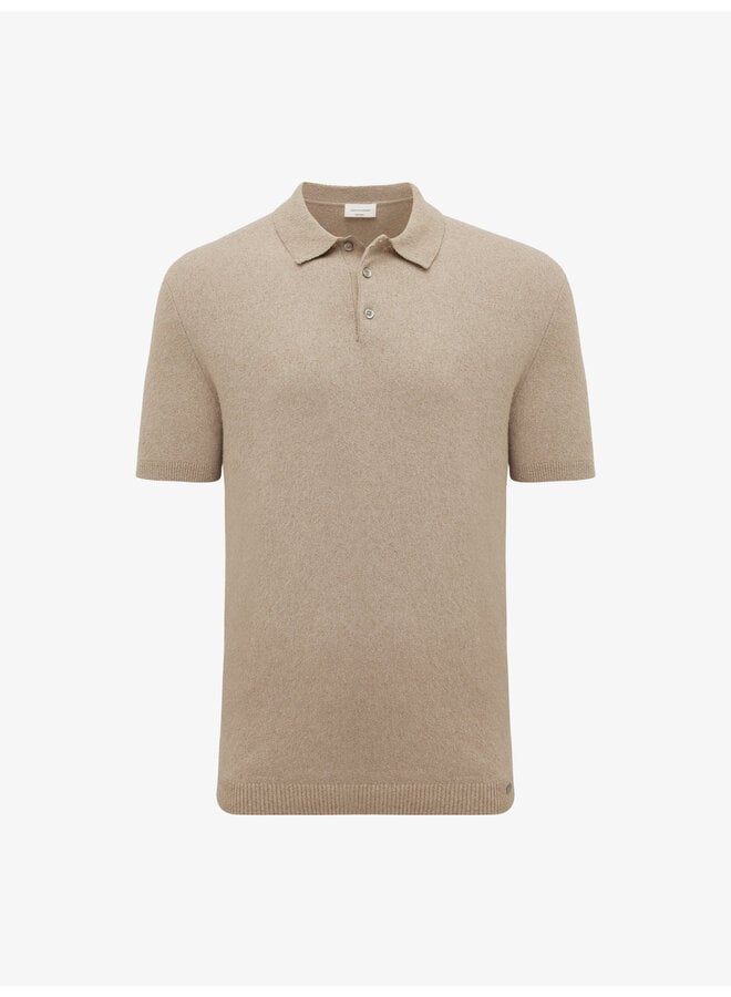 Gentiluomo polo korte mouw boucle beige
