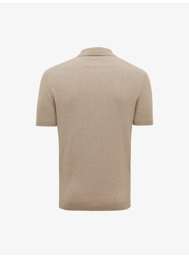Gentiluomo polo korte mouw boucle beige