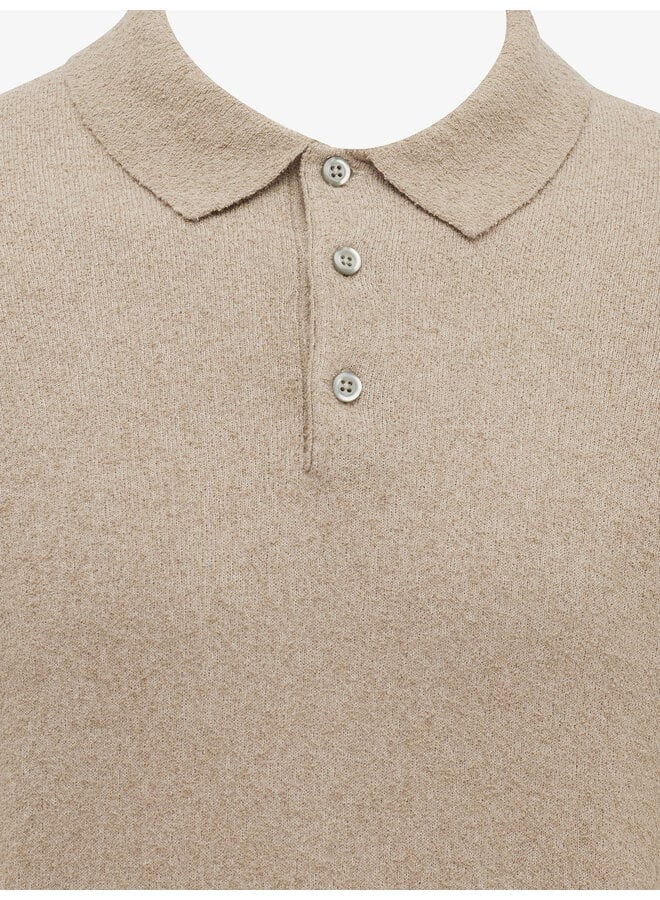 Gentiluomo polo korte mouw boucle beige