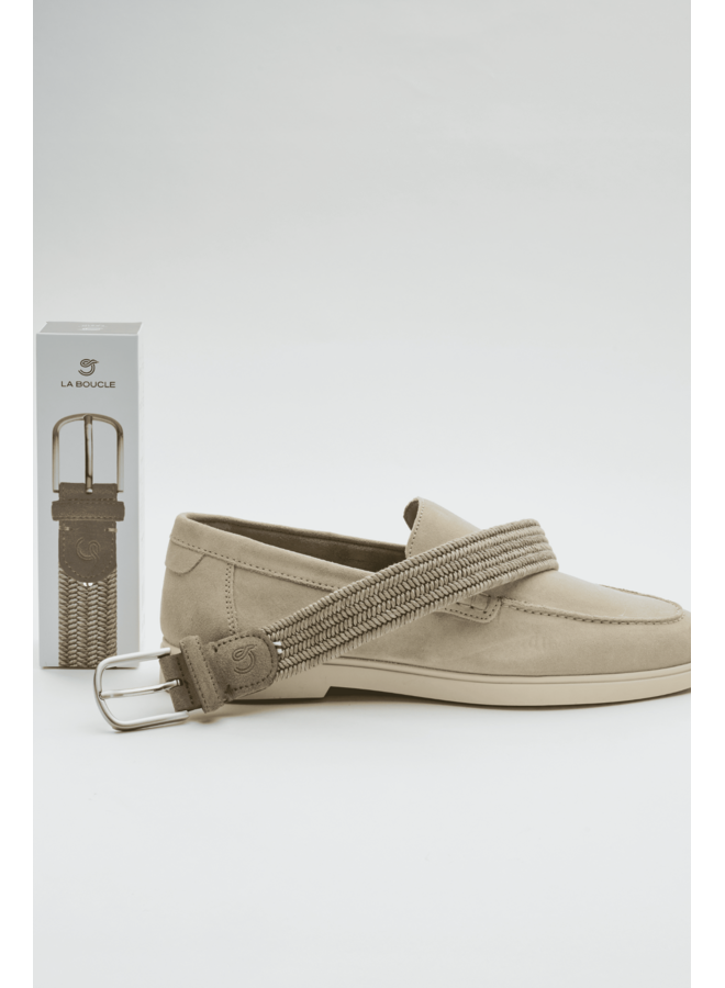 La Boucle waxed cotton gevlochten riem Lazio