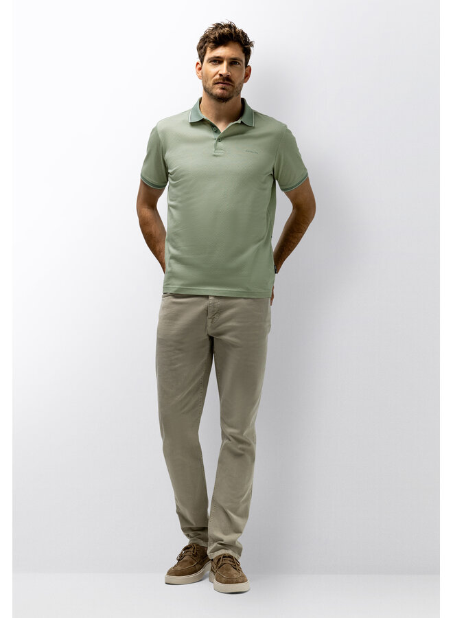 State of Art gemersericeerde polo korte mouw licht groen