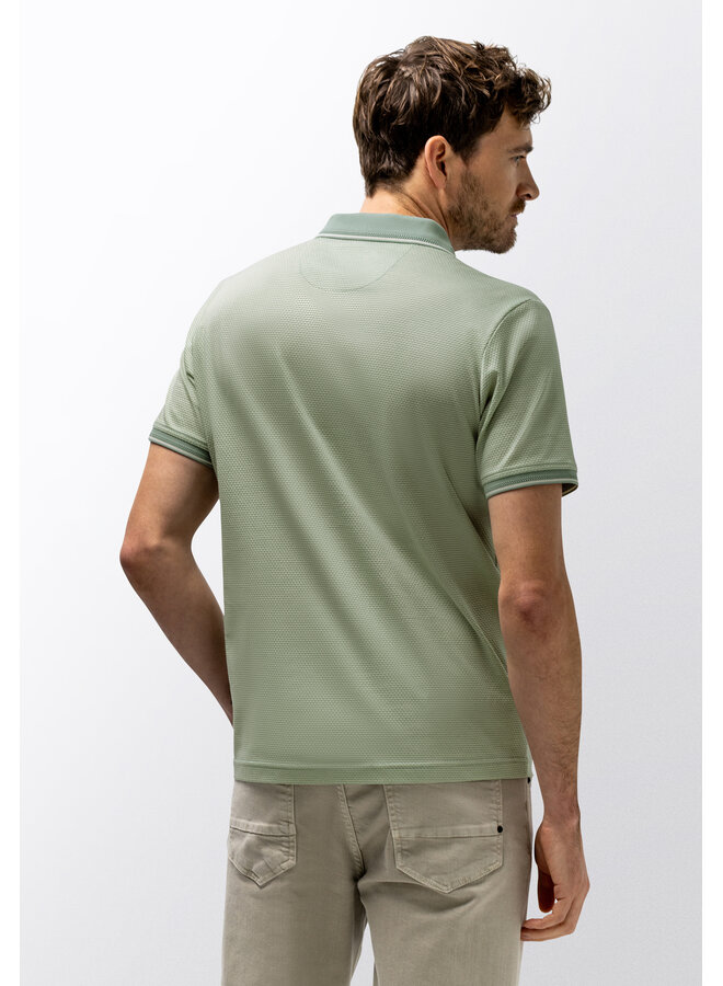 State of Art gemersericeerde polo korte mouw licht groen