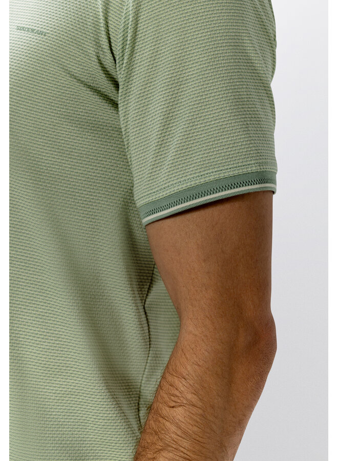 State of Art gemersericeerde polo korte mouw licht groen