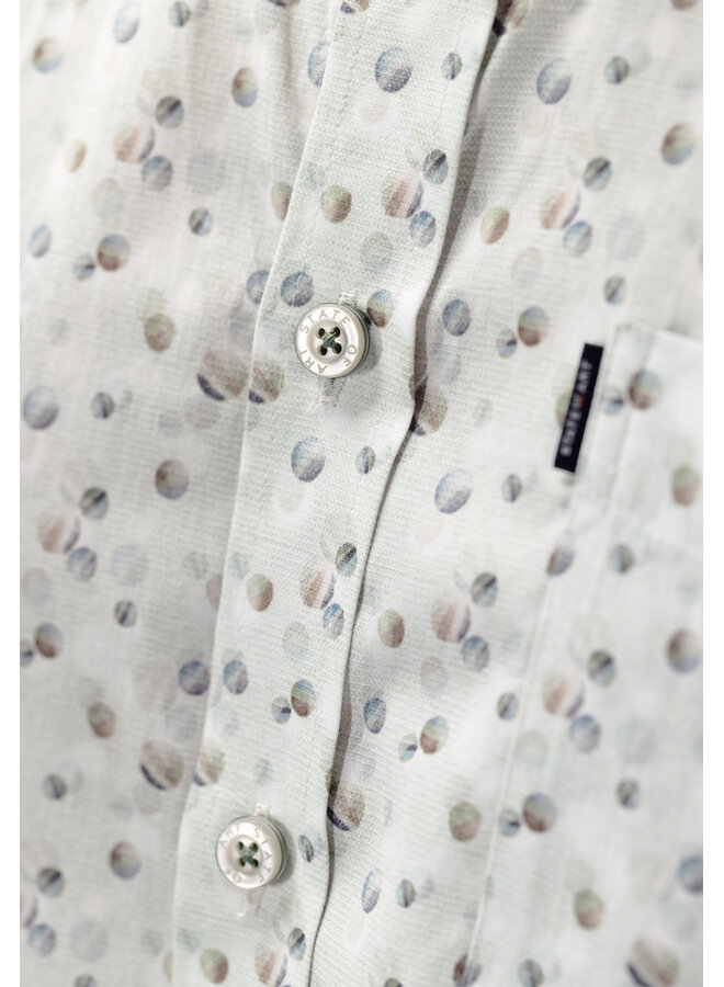 State of Art shirt met korte mouw print groen