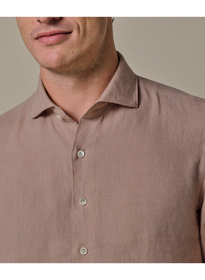 Profuomo linnen overhemd old Pink