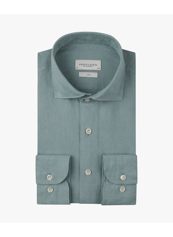 Linnen overhemd lange mouw Blue