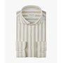 Profuomo Japanese Knitted overhemd streep beige