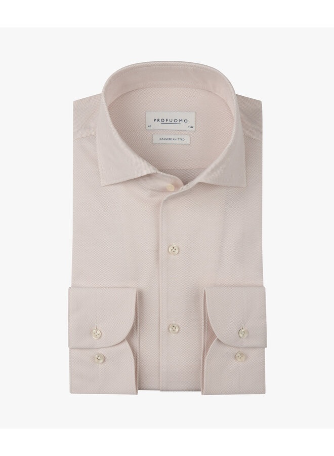 Profuomo Japanese knitted shirt one piece pink