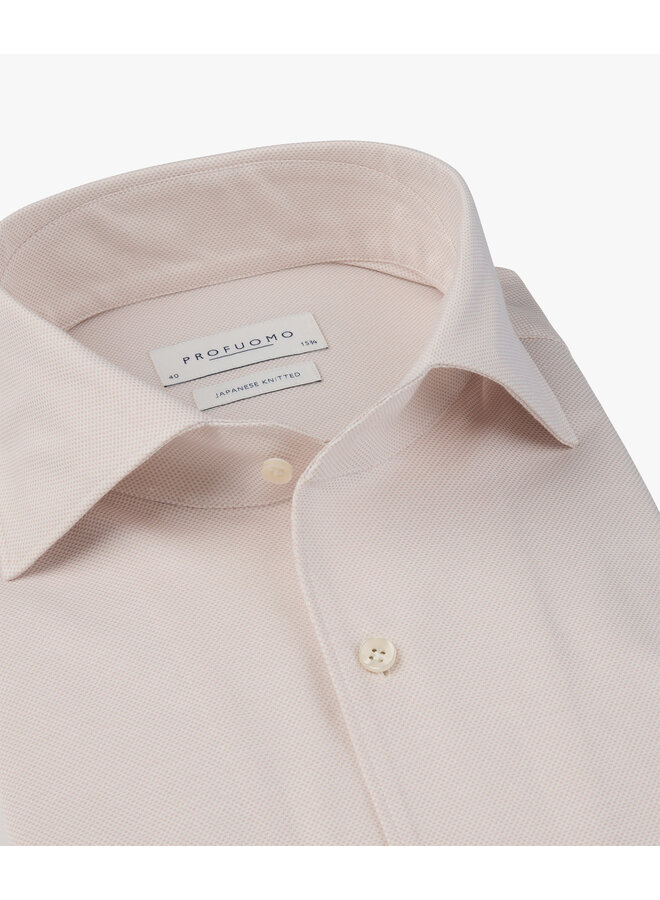 Profuomo Japanese knitted shirt one piece pink