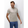 State of Art gebreide polo korte mouw beige