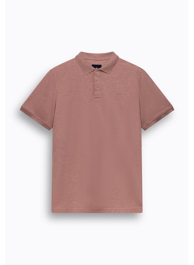 State of Art pique polo met stretch oud roze
