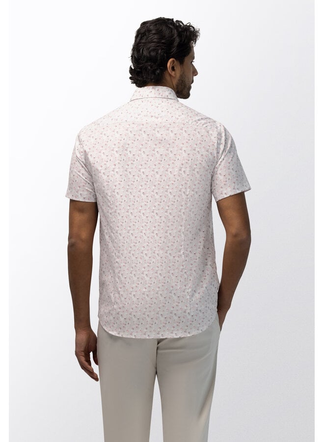 State of Art poplin korte mouw overhemd oud roze