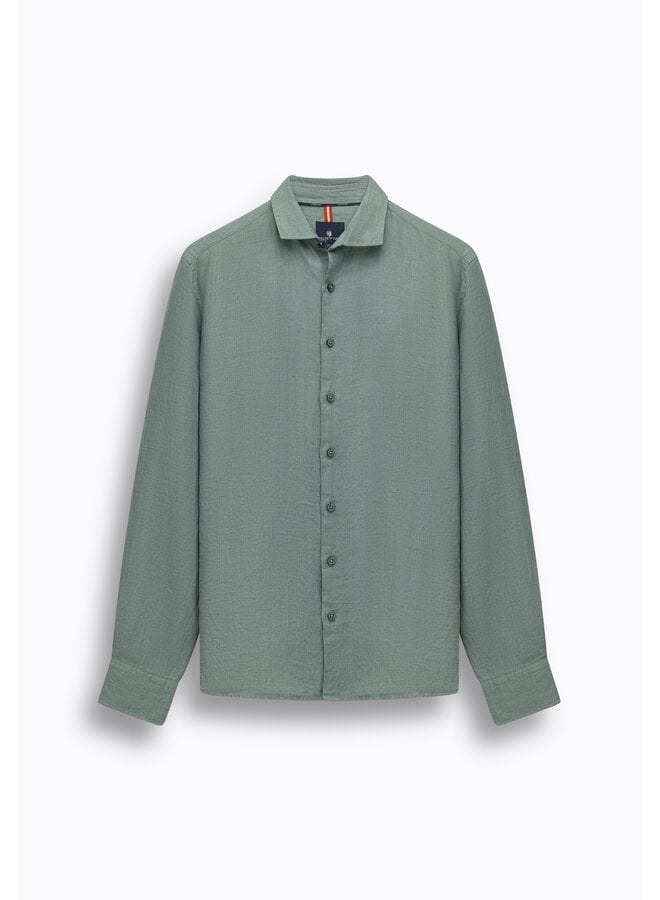 State of Art linnen overhemd zeegroen