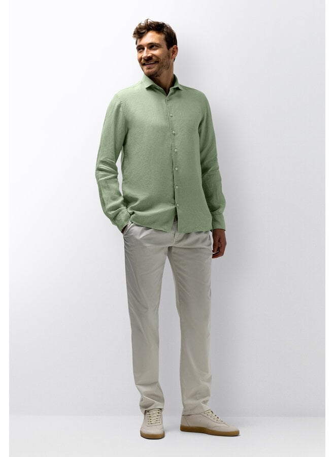 State of Art linnen overhemd licht groen