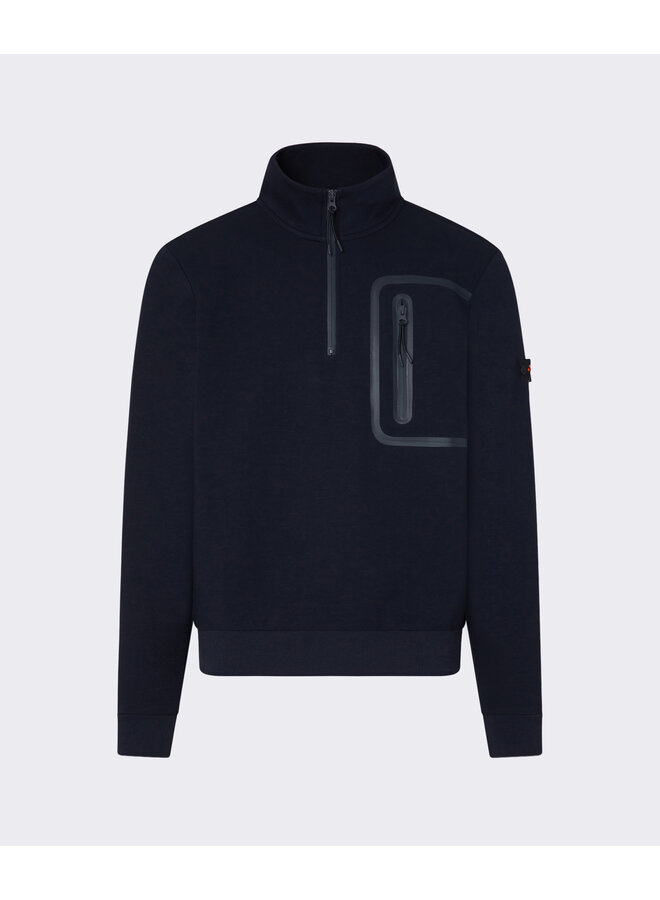 Peuterey half zip sweater Kent donkerblauw