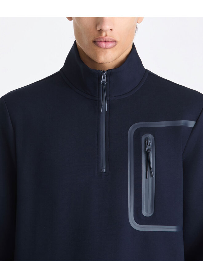 Peuterey half zip sweater Kent donkerblauw