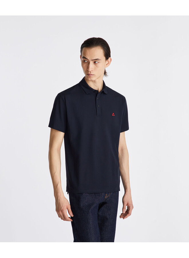 Mezzola 02 stretch polo korte mouw navy