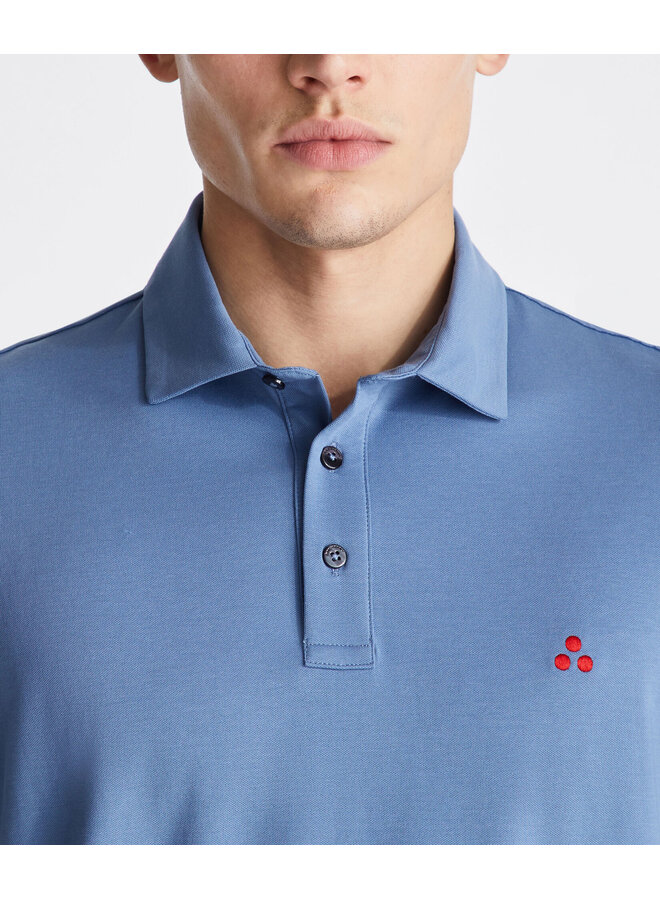 Peuterey Mezzola polo korte mouw jeansblauw