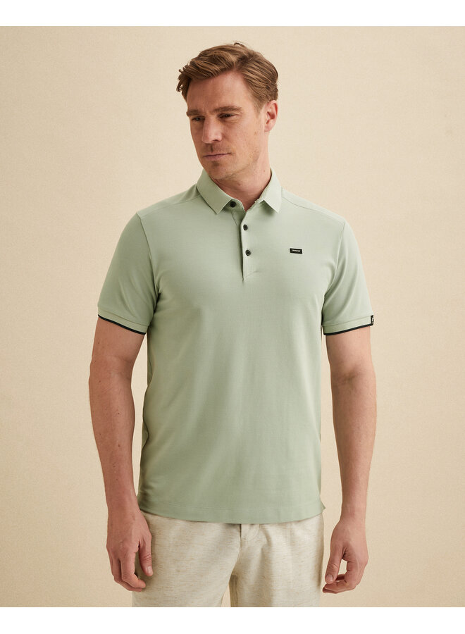 Vanguard pique blend polo korte mouw aqua