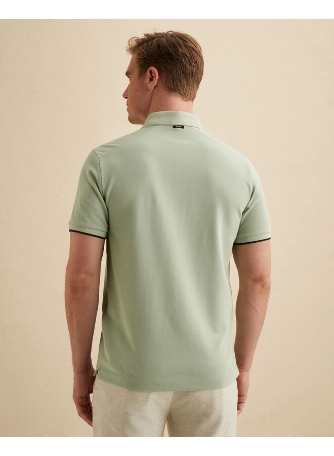 Vanguard pique blend polo korte mouw aqua