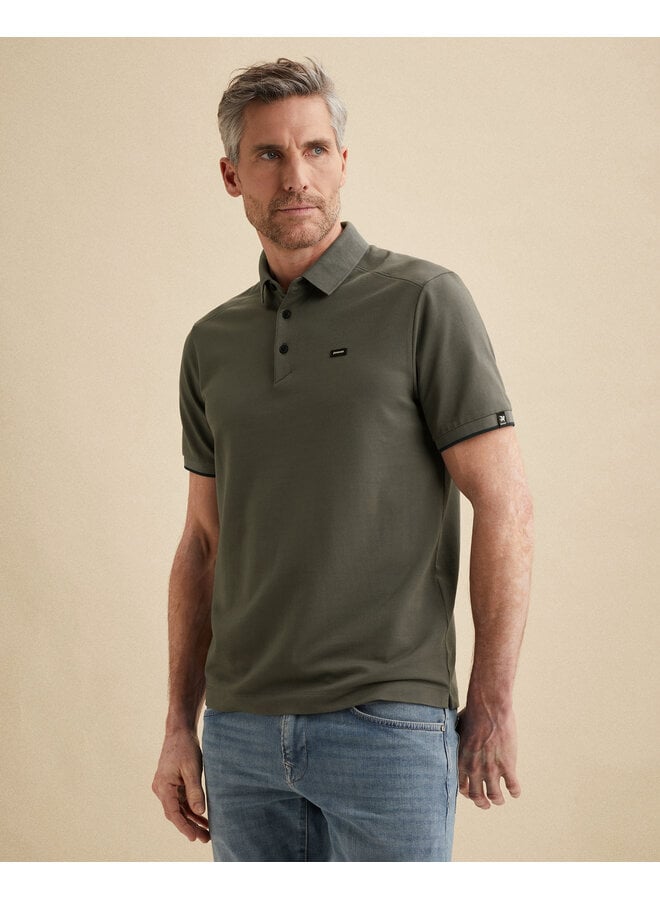 Polo korte mouw pique blend groen
