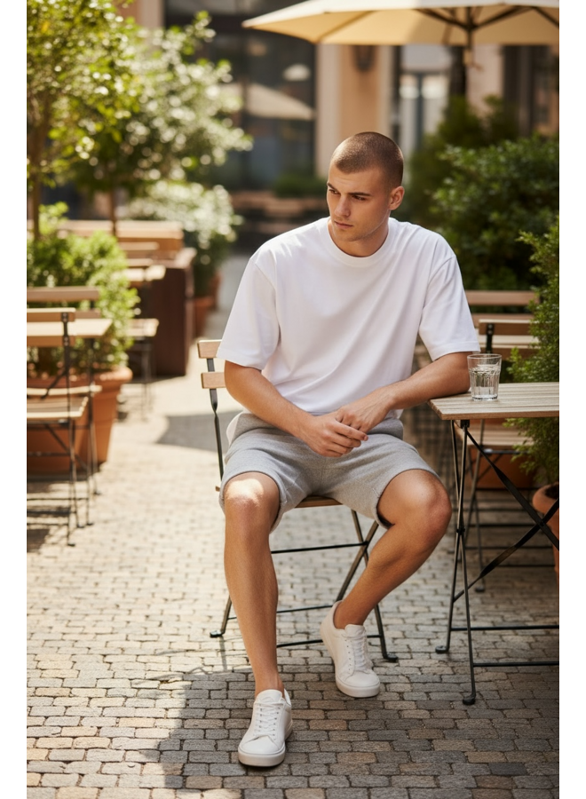 Mason's Torino jogging korte broek licht grijs