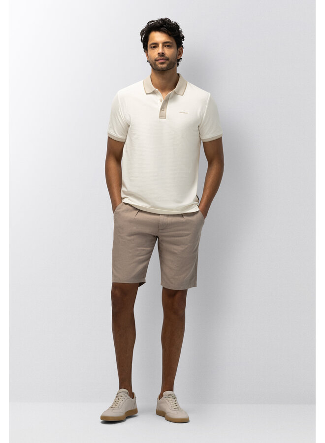 State of Art polo korte mouw met contrast kraag wit