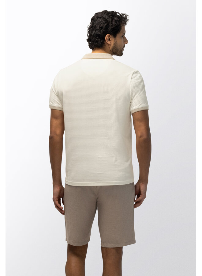 State of Art polo korte mouw met contrast kraag wit