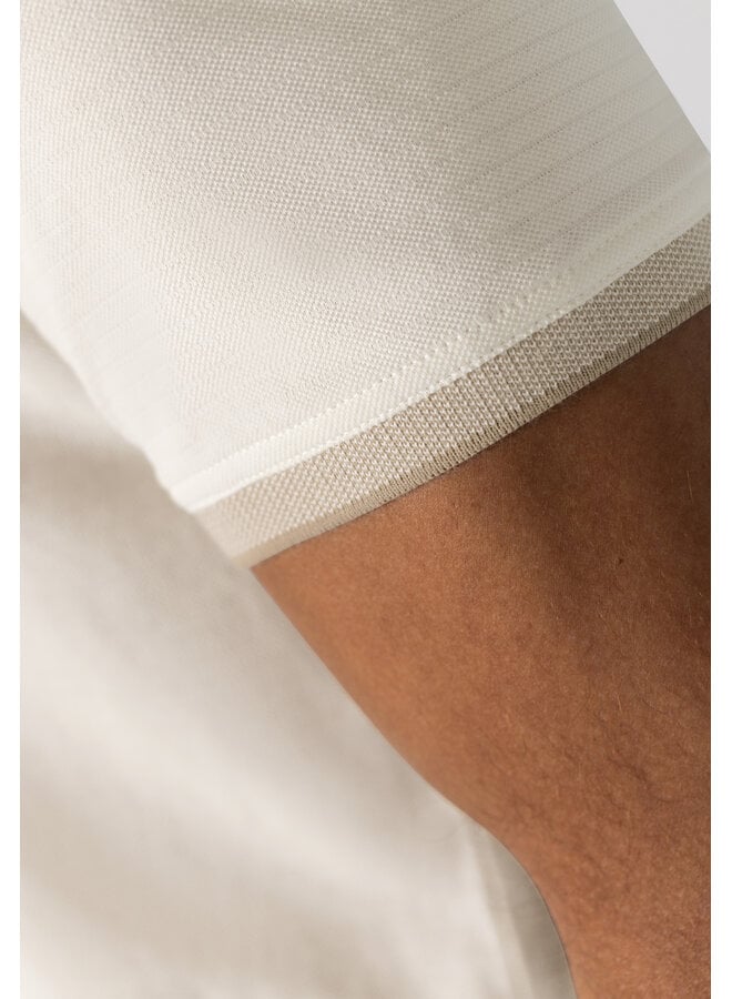 State of Art polo korte mouw met contrast kraag wit
