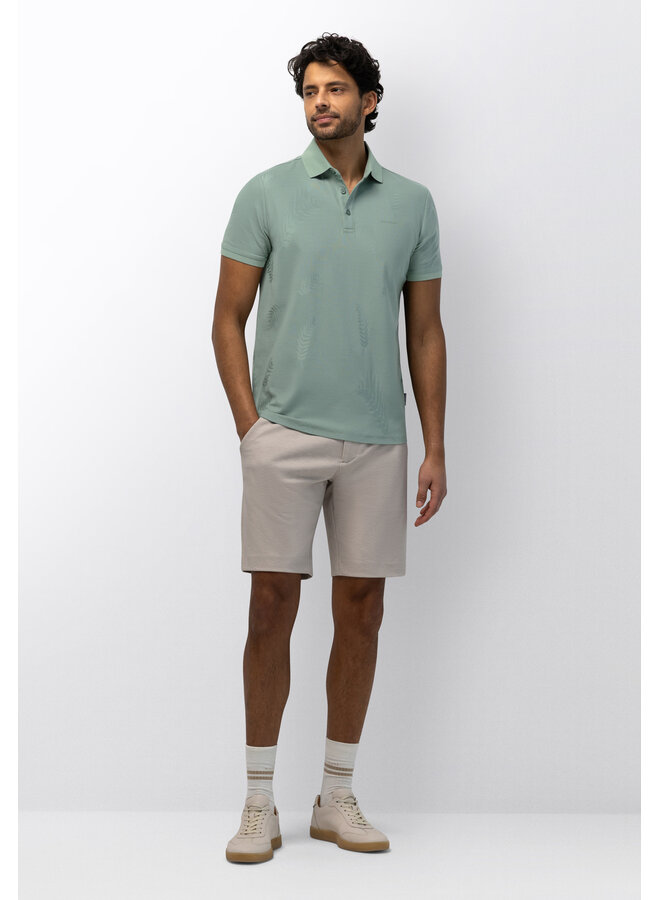 State of Art polo korte mouw met bloemprint groen