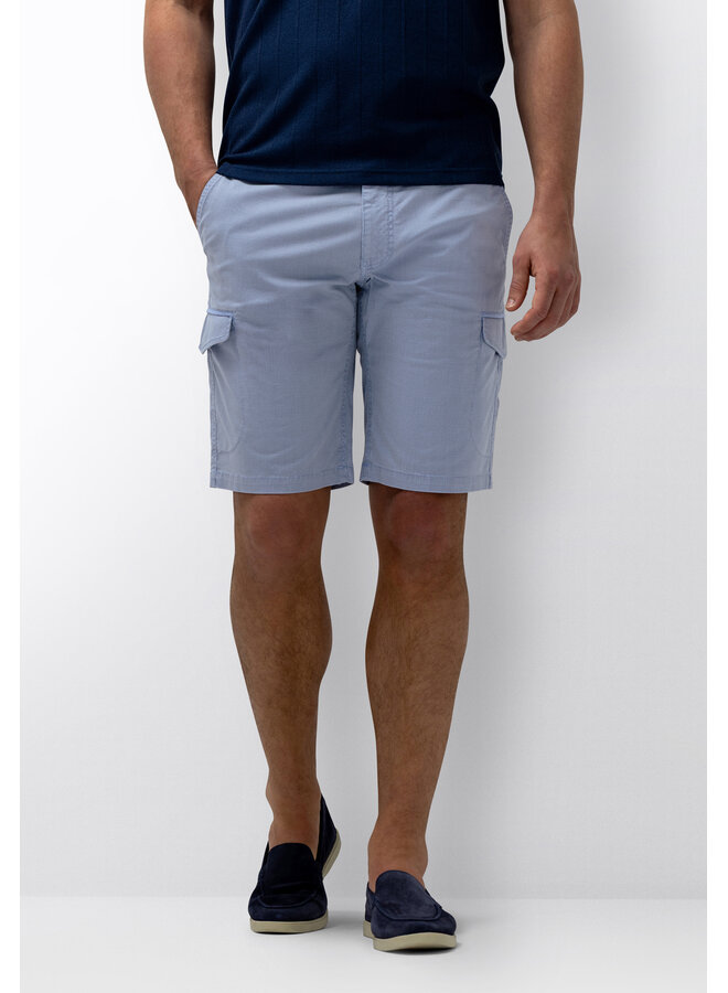 Short met zijzakken licht blauw