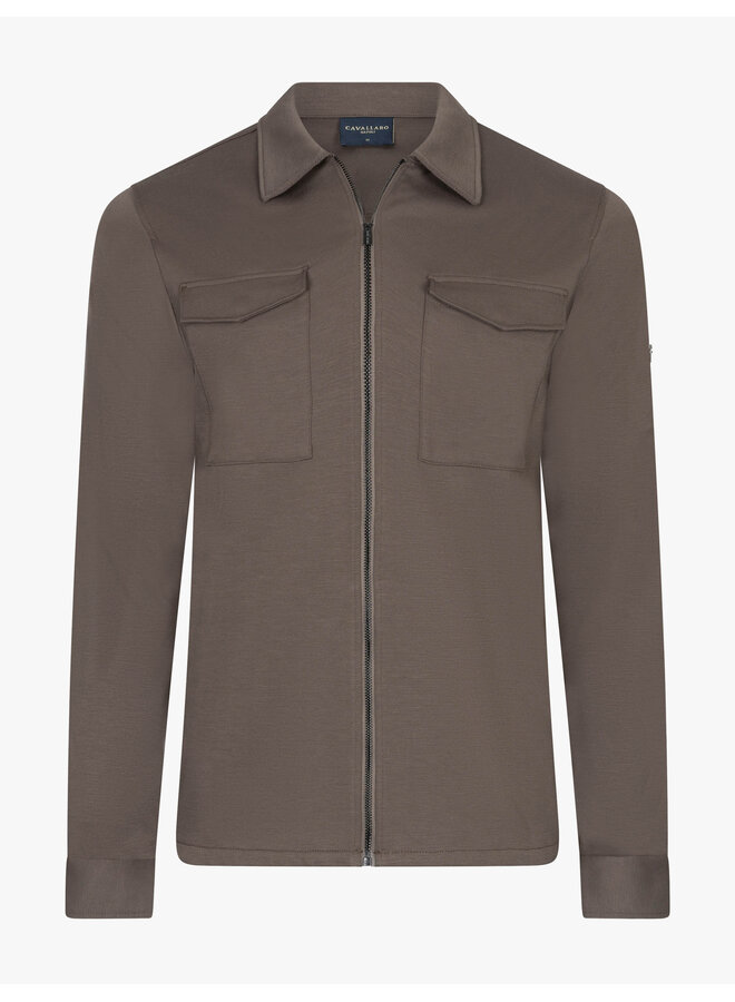 Cavallaro Zerino overshirt dark taupe