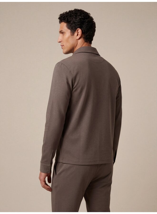 Cavallaro Zerino overshirt dark taupe