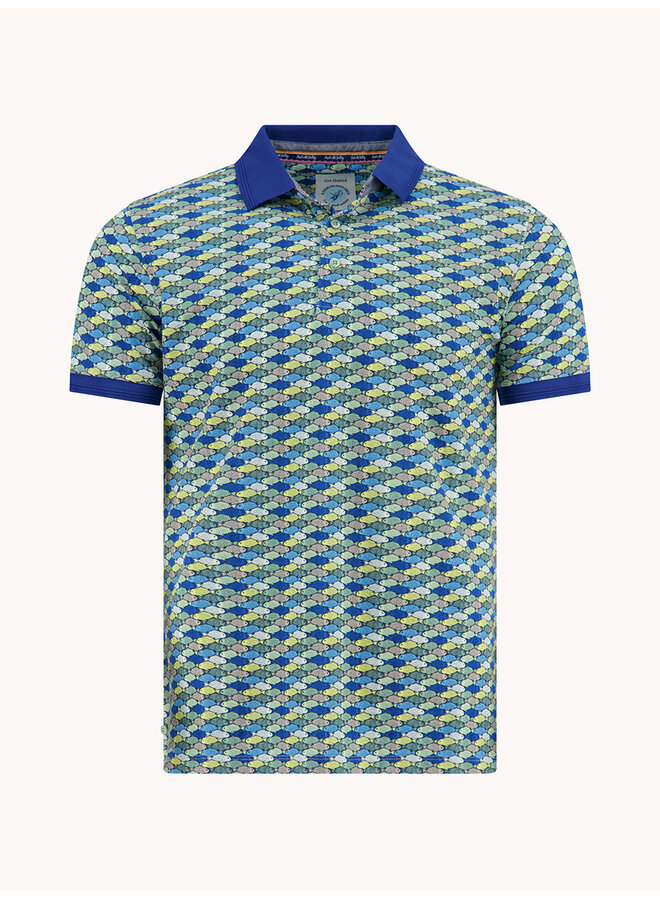 Polo korte mouw graphic fish