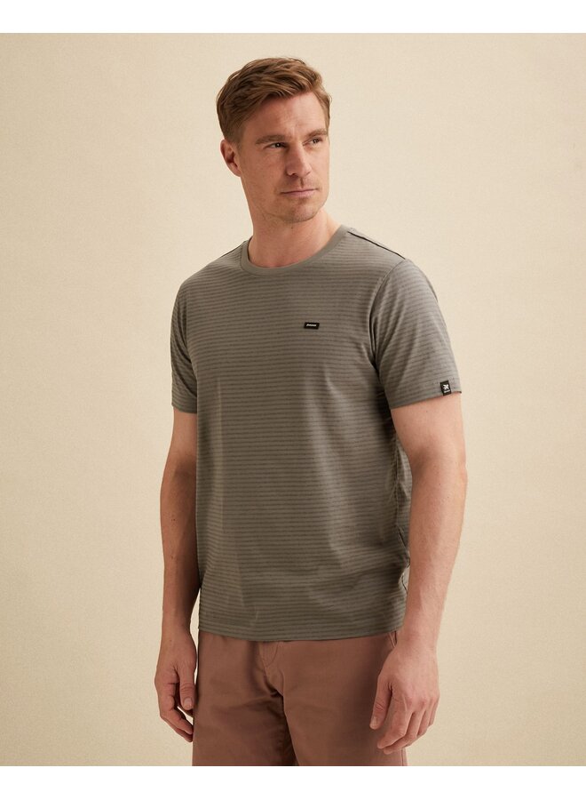 Vanguard t-shirt korte mouw streep grijs