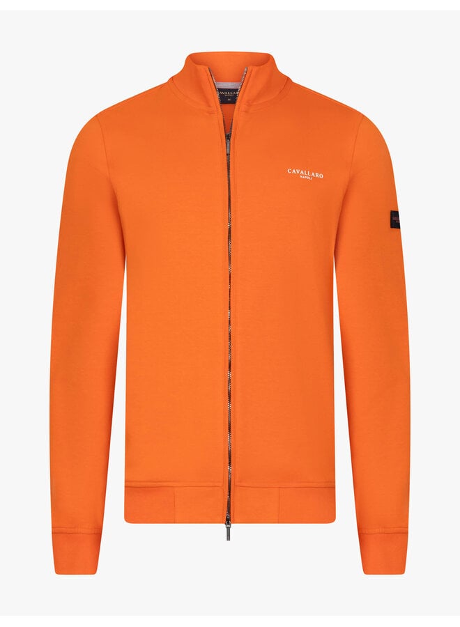 WK26 full zip sweat vest orange