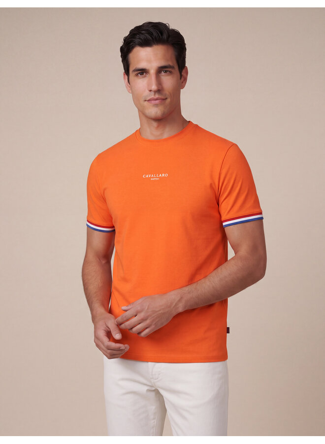 Cavallaro Napoli WK26 RWB tee oranje