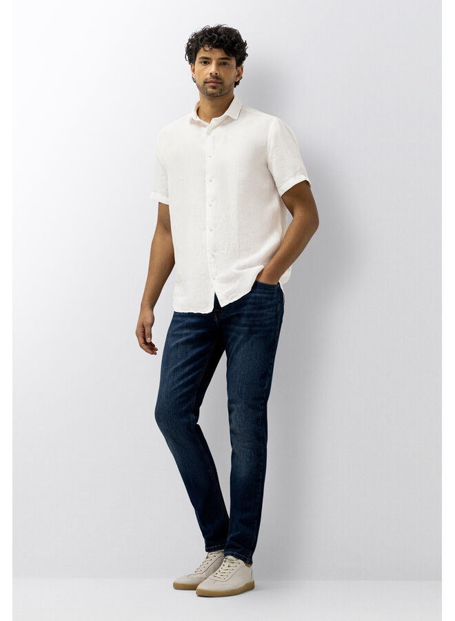 State of Art linnen shirt korte mouw wit