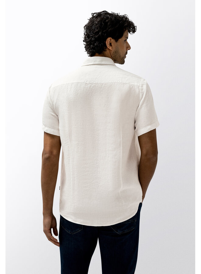 State of Art linnen shirt korte mouw wit