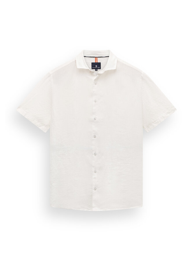 State of Art linnen shirt korte mouw wit