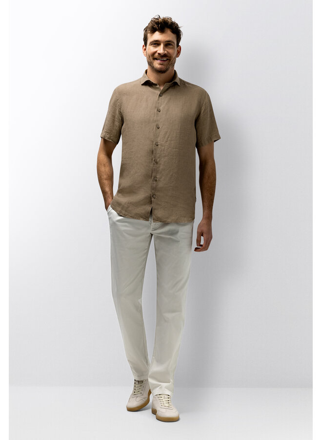State of Art linnen shirt korte mouw beige