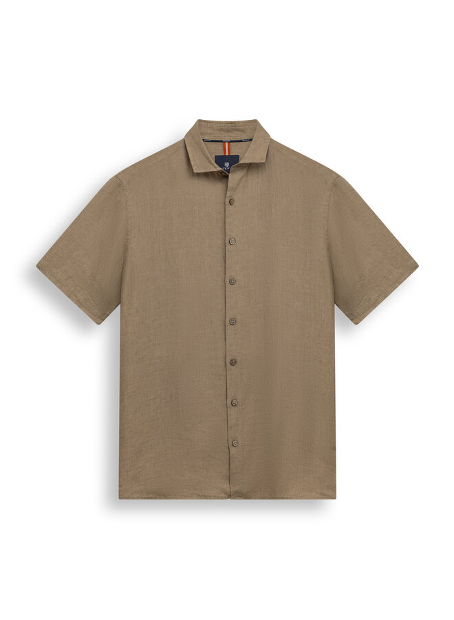 State of Art linnen shirt korte mouw beige