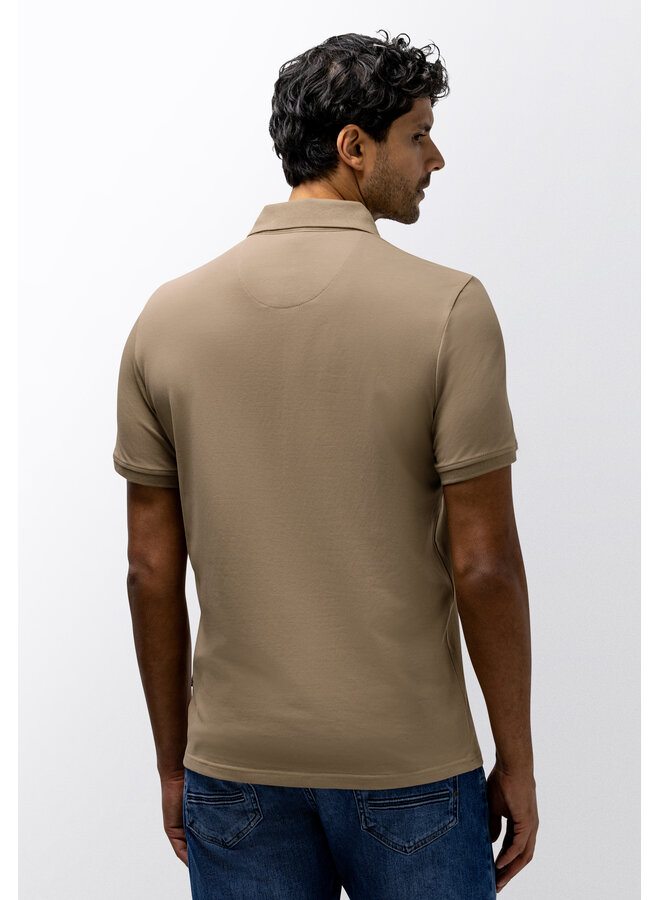 State of Art polo pique korte mouw beige