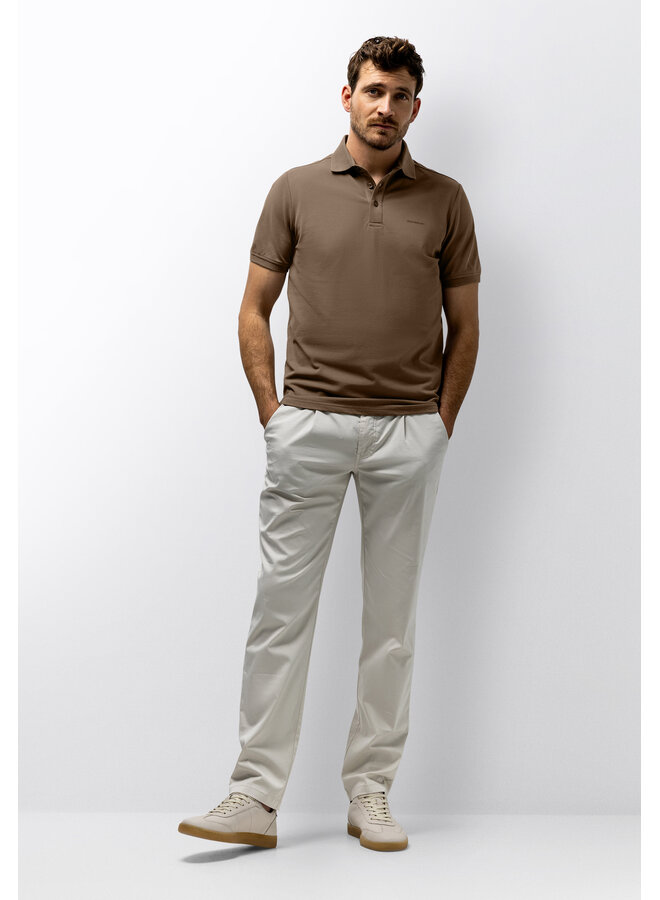 State of Art polo pique korte mouw taupe